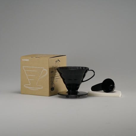 Hario V60 02 Siyah Şeffaf Plastik Dripper Set