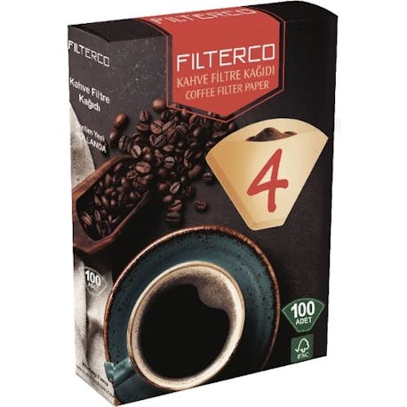 Filterco Kahve Filtre Kağıdı Doğal 1X4