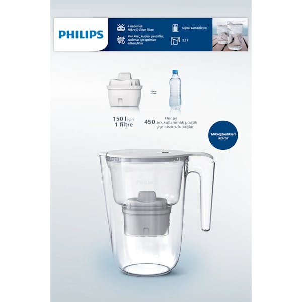 Philips Xl Su Arıtma Sürahisi Beyaz 3.5lt