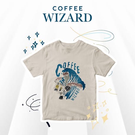 KahhveCom Coffee Wizard Baskılı Tişört