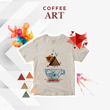 KahhveCom Coffee Art Baskılı Tişört