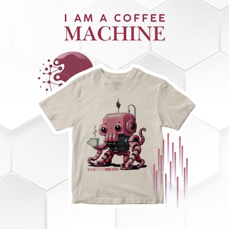 KahhveCom Coffee Machine Baskılı Tişört
