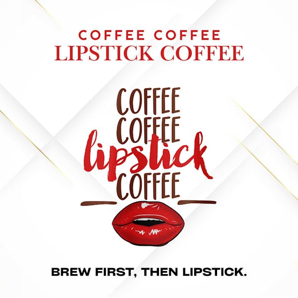 KahhveCom Coffee Lipstick Baskılı Tişört