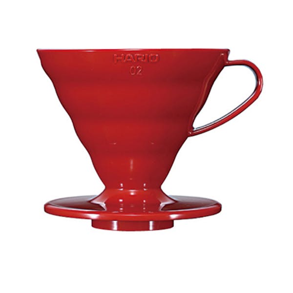 Hario V60 02 Plastik Dripper Kırmızı