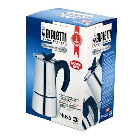 Bialetti Moka Pot Çelik Musa 6 cup