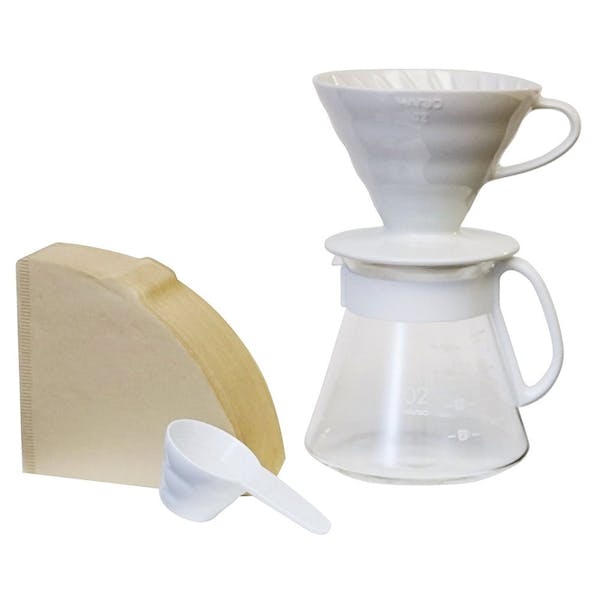Hario V60 02 Seramik Set Beyaz