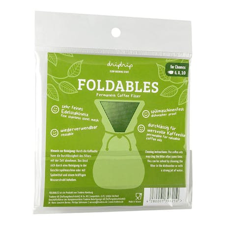 Dripdrip Foldables hasır metal filtre Chemex